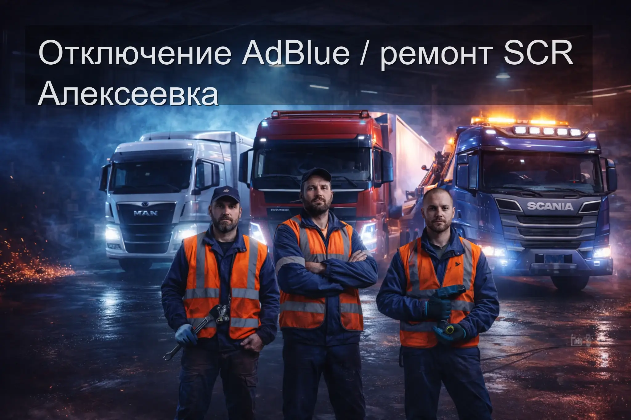 Отключение AdBlue / ремонт SCR Алексеевка — выезд на место