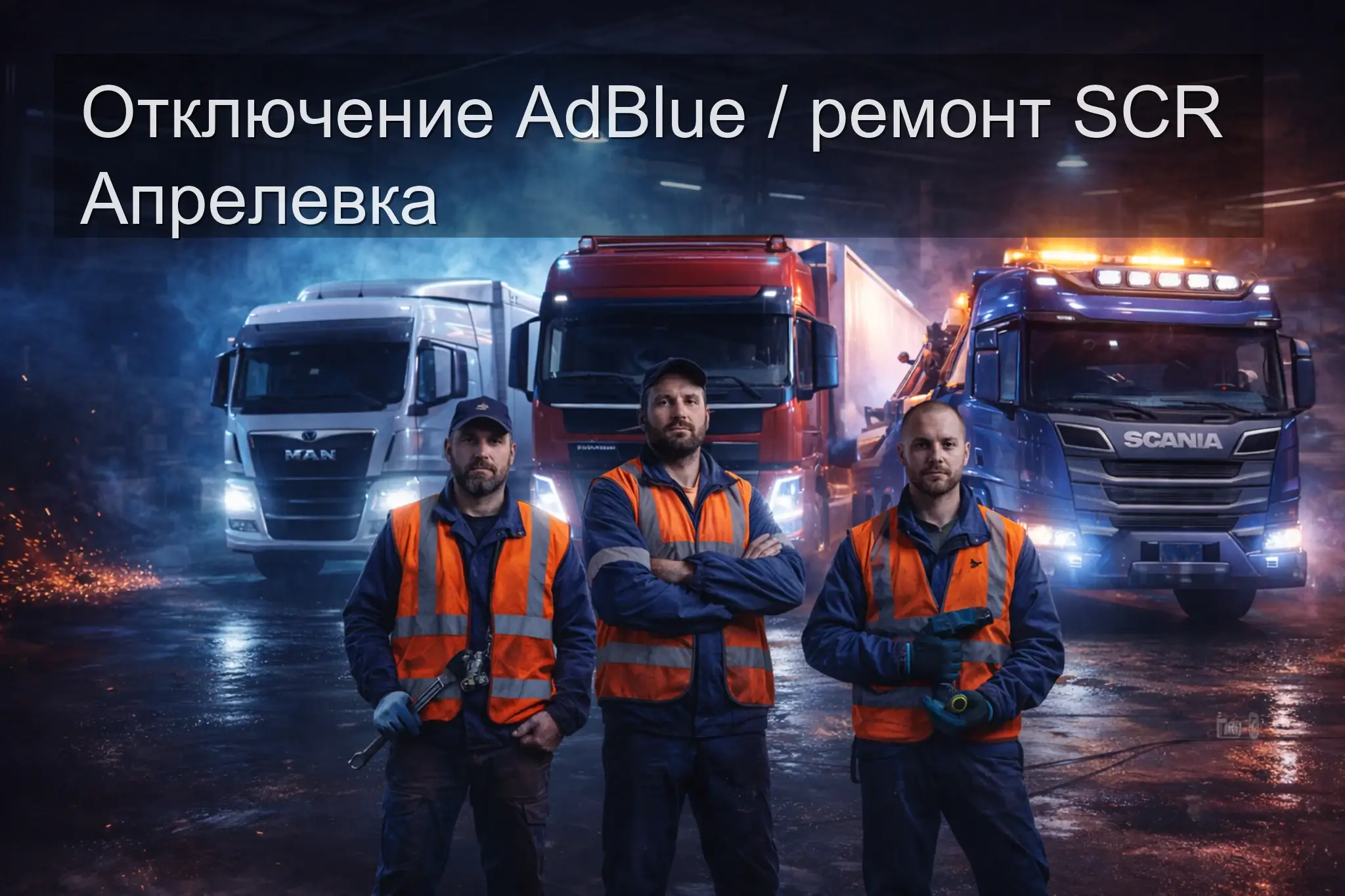 Отключение AdBlue / ремонт SCR Апрелевка — выезд на место
