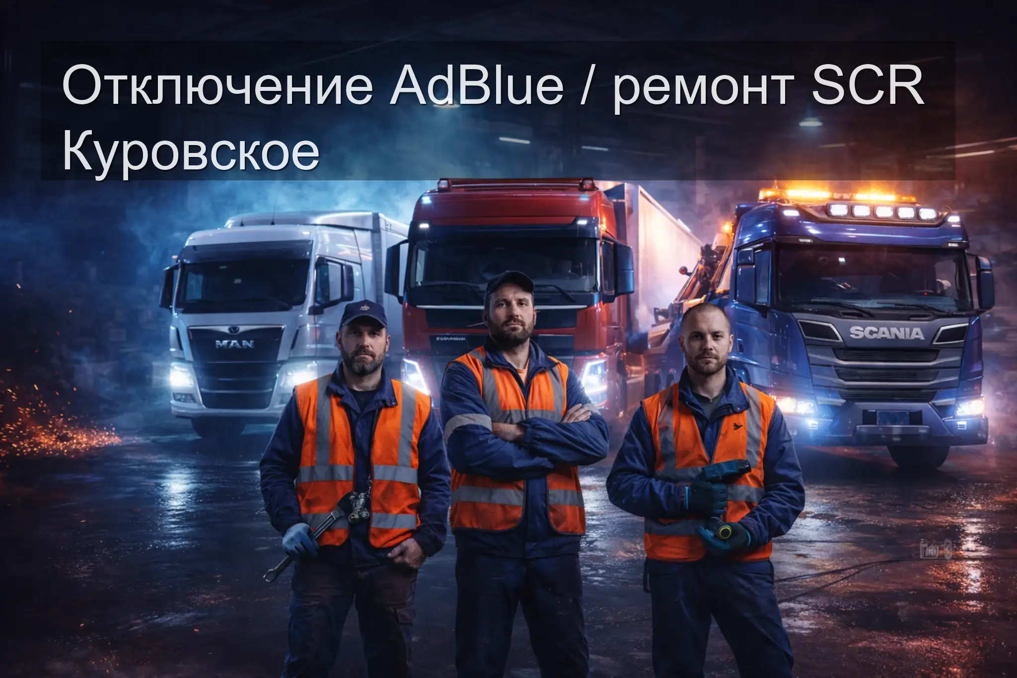 Отключение AdBlue / ремонт SCR Куровское — выезд на место