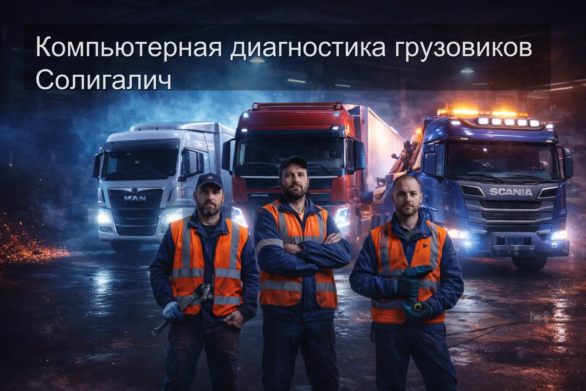Компьютерная диагностика грузовиков Солигалич — выезд на место